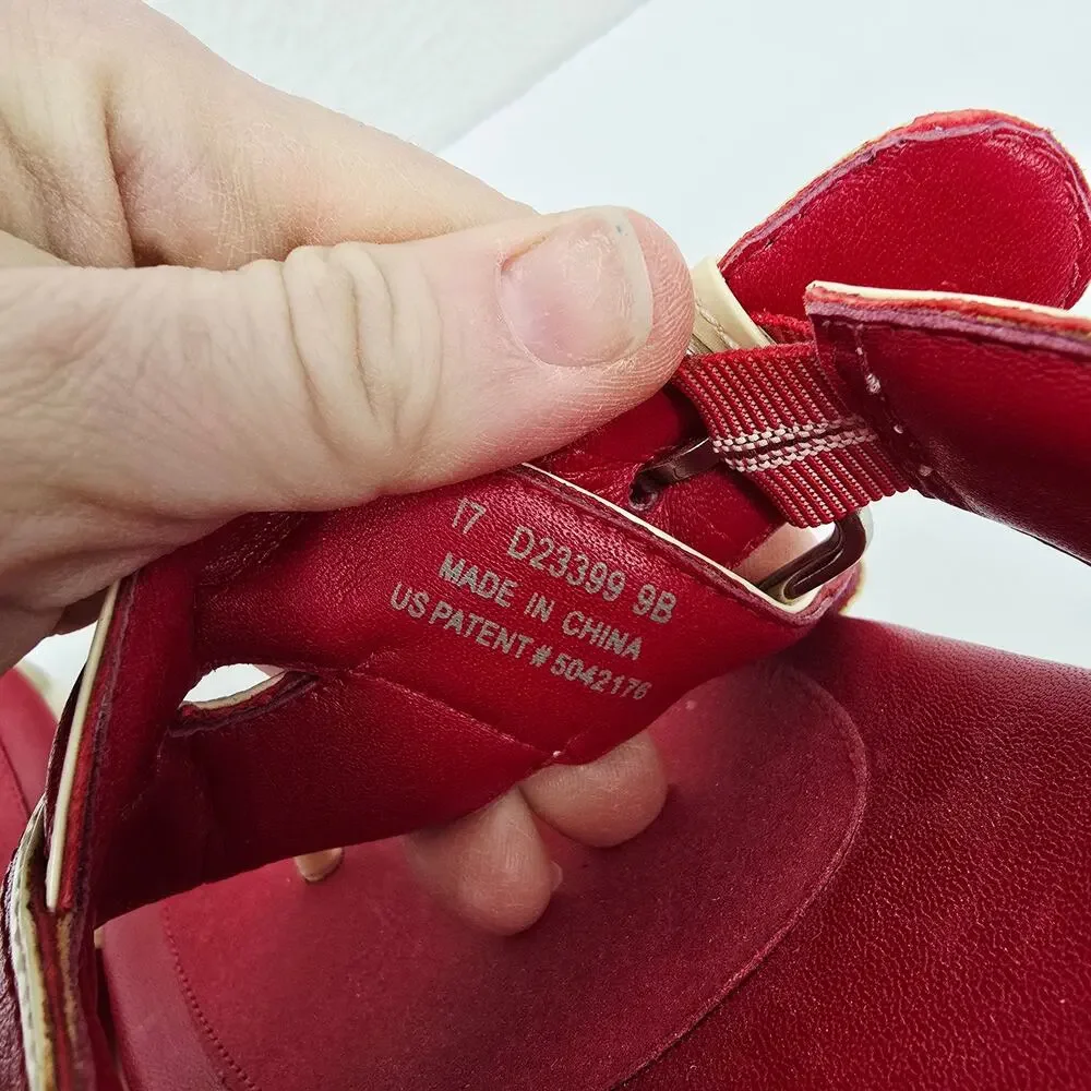 Cole Haan Criss-Cross Heeled Sandals Red 9